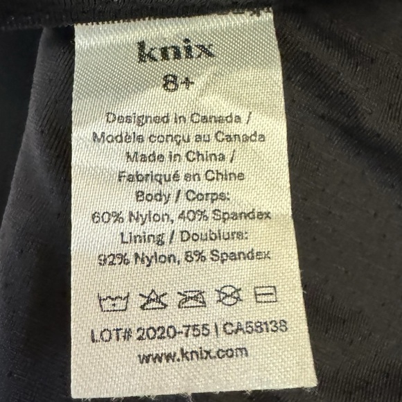 Knix Black Wide Strap Padded V-Neck Bra Size 8+, NWT - Picture 7 of 10